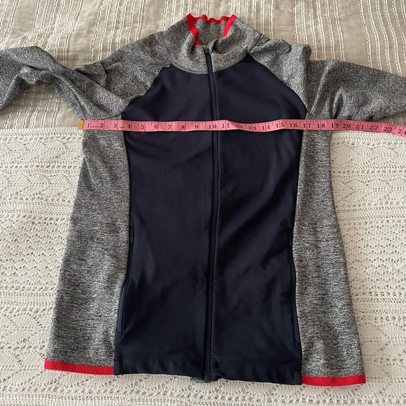 ATHLETA US Women’s XL Navy Blue Gray Andes Hybrid Shirt Jacket Top Full Zip - Picture 6 of 7